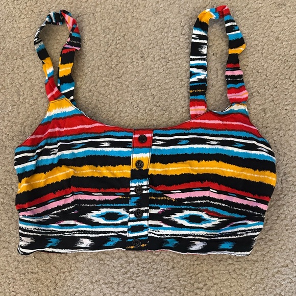 Forever 21 Tops - Forever 21 Women’s Bandeau Bohemian Colorful Striped Women's Top Small